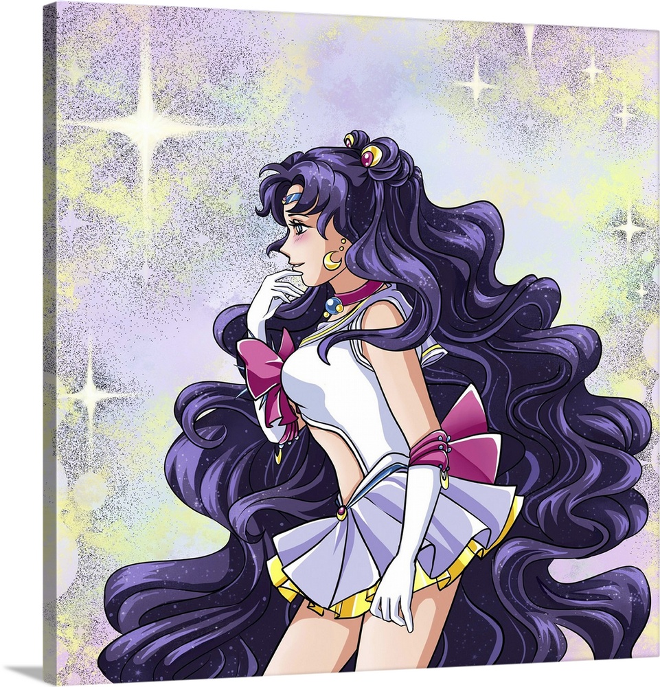Sailor moon, purple hair warrior girl.