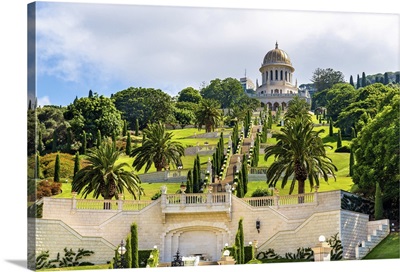 Shrine Of The Bab And Lower Terraces At The Bahai