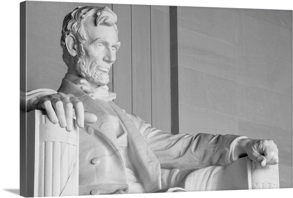 Abraham Lincoln Statue detail at Lincoln Memorial - Washington DC, United States