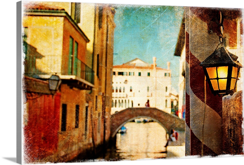 streets of Venice - artwork in painting style