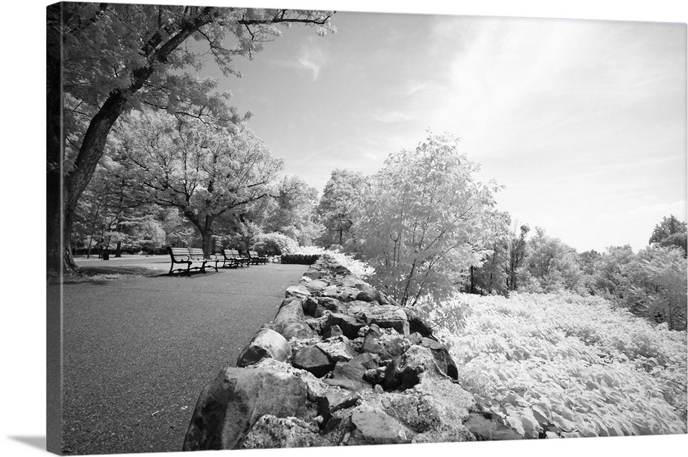 The dreamy infrared image of South Mountain Reservation in New Jersey.