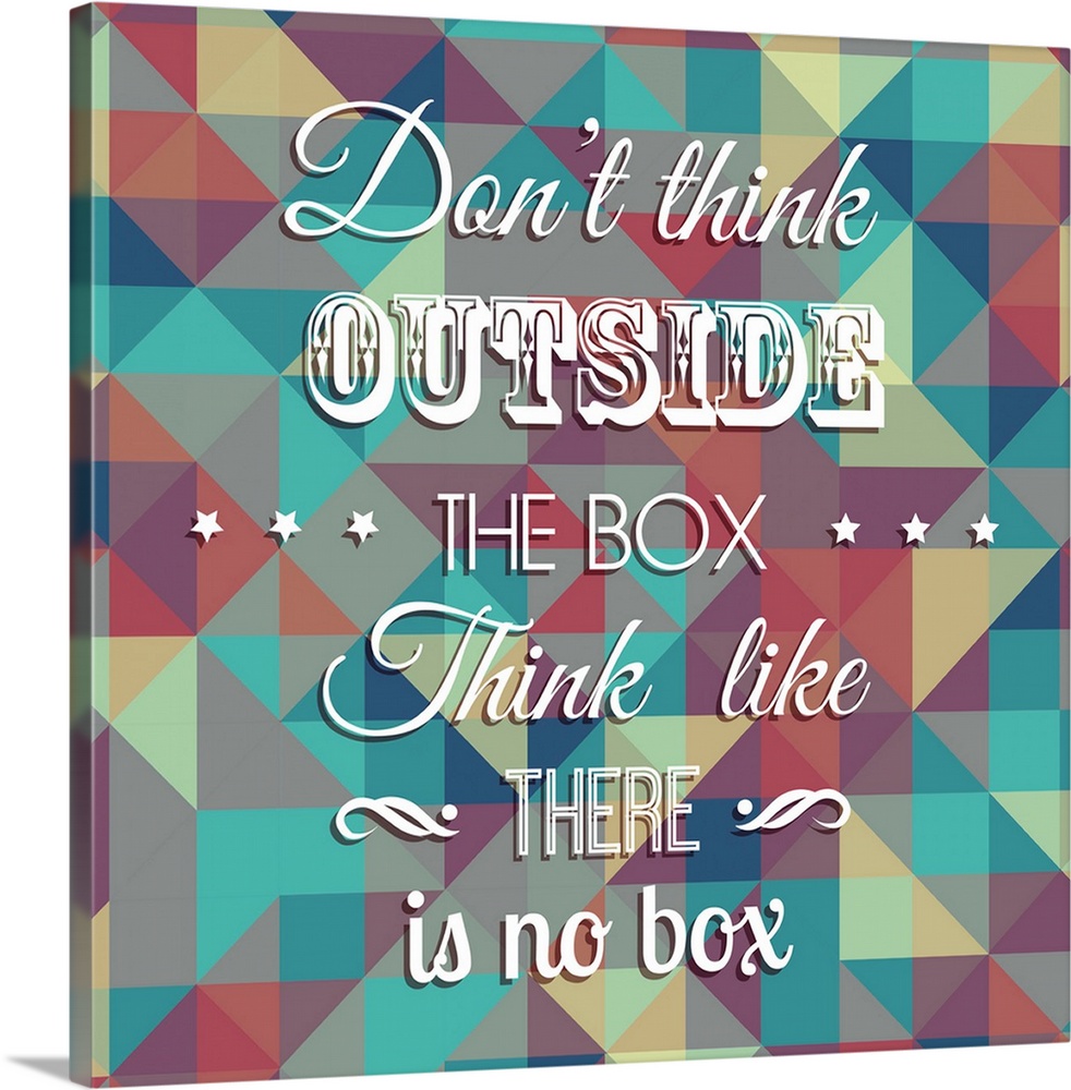 Inspirational quote on a geometric design background