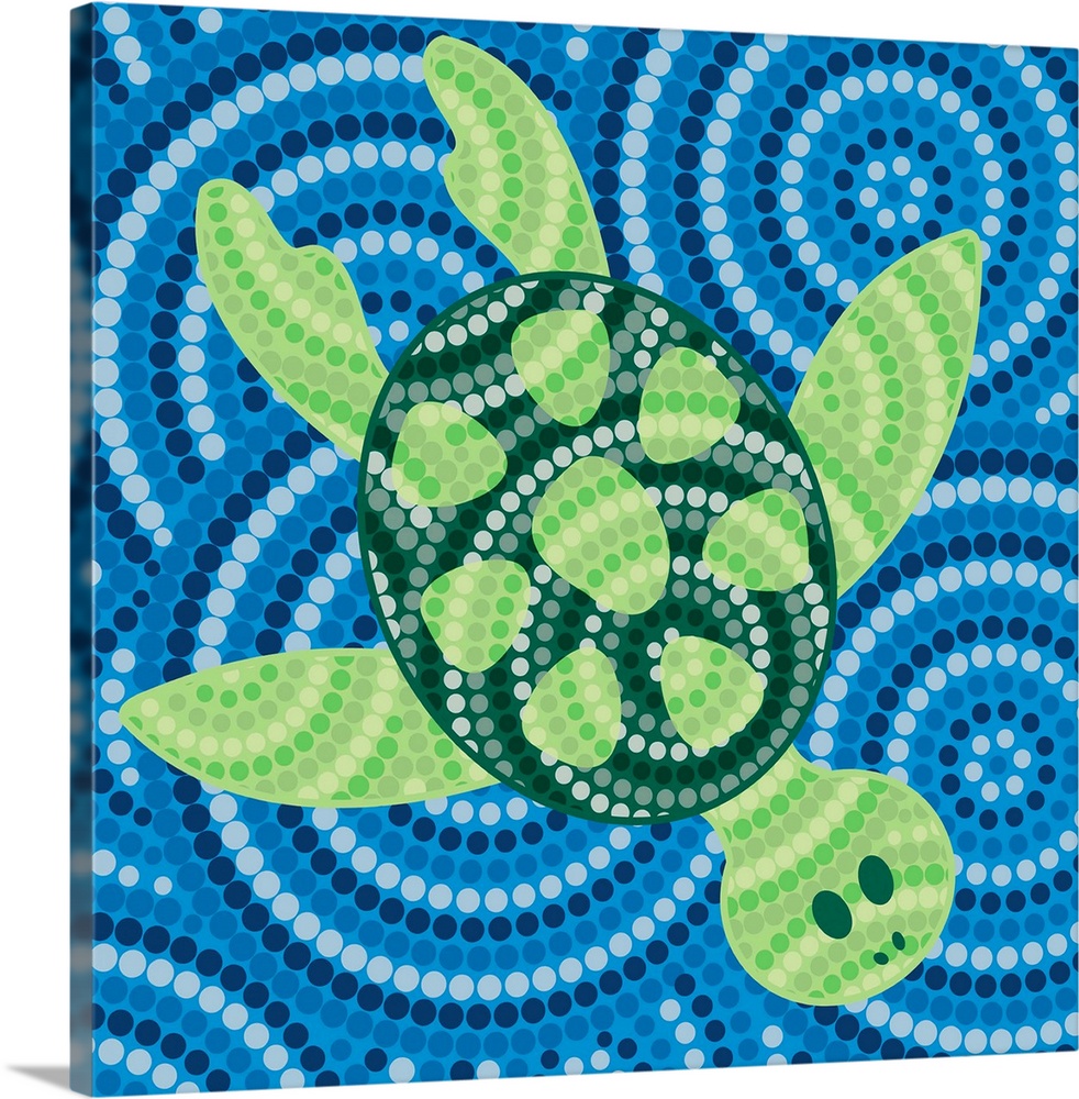 Turtle - Aboriginal Dot Painting