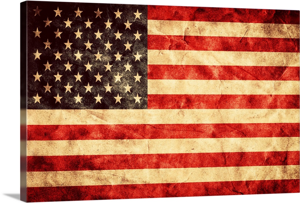 United States Of America Flag in a grunge style.