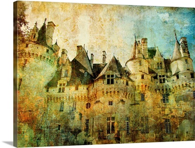 Usse - fairy castle Loire' valley- picture in painting style