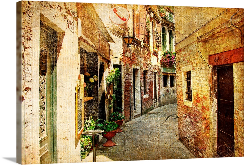 Venetian streets  - artwork in painting style
