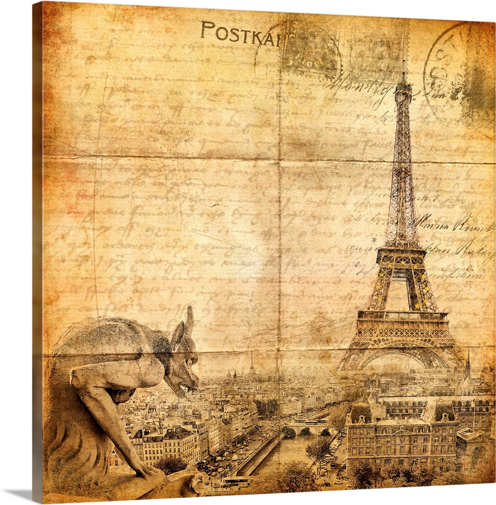 vintage letter - Paris