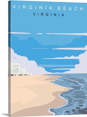 Virginia Beach Modern Vector Travel Poster
