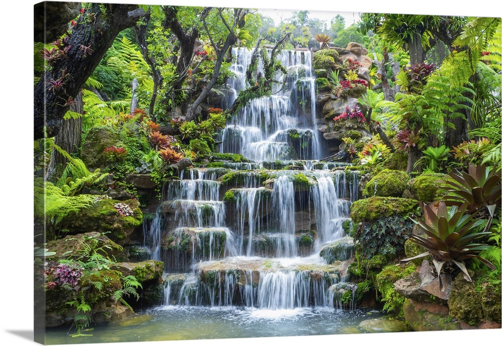 Waterfall in Thailand. View of waterfall in beautiful garden at Sakon Nakhon Province, Thailand.
