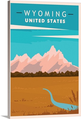 Wyoming, Modern Vector Travel Poster