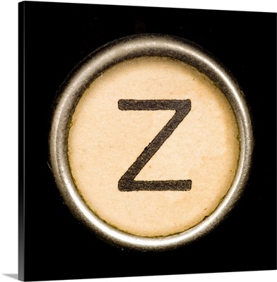 Z - Black Typewriter Key Letter Art