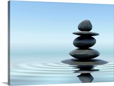 Zen stones in water