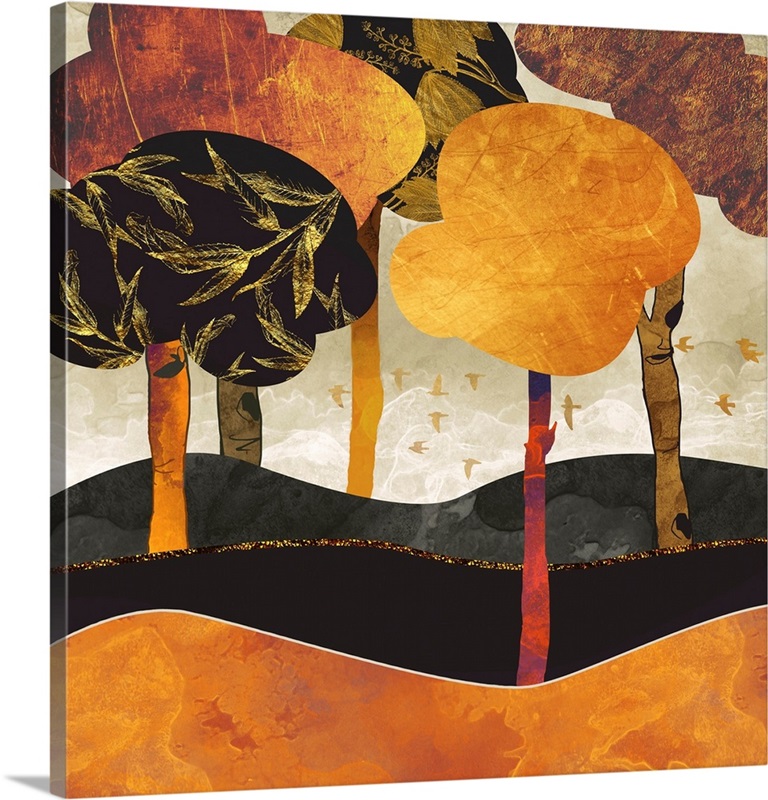 Metallic Forest Wall Art, Canvas Prints, Framed Prints, Wall Peels