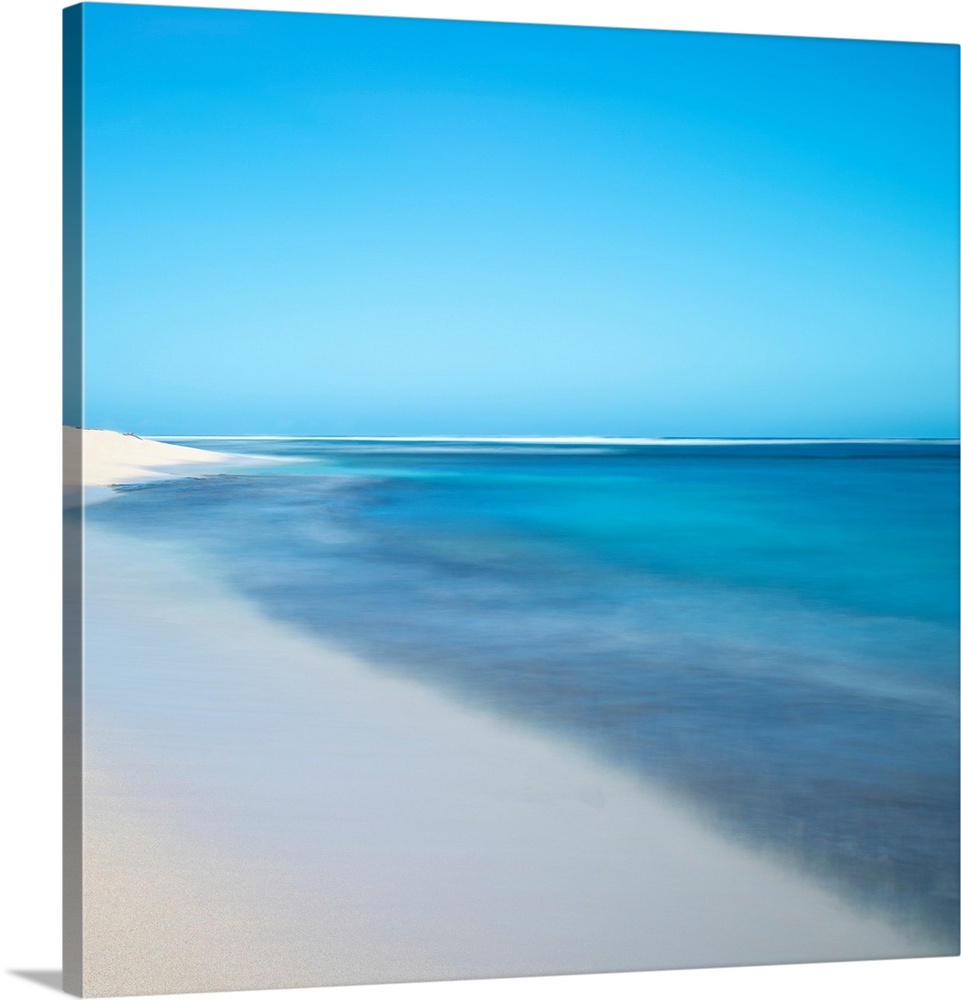 A blue ocean abstract of a beach in Hawaii.