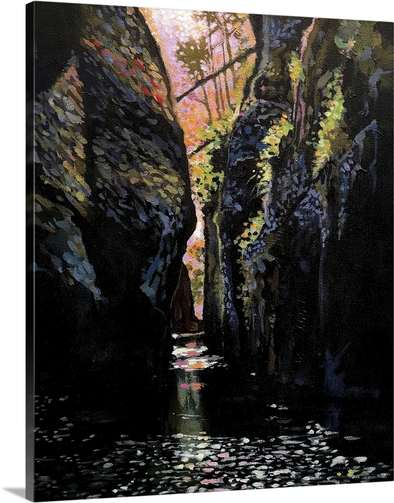 Light is the simple driver in this piece. The warm sun at the top is bleeding through the canyon water and highlighting th...