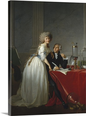 18th Century European Oil Painting Of Antoine-Laurent De Lavoisier And His Wife
