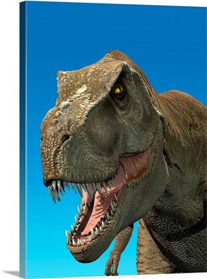 3D rendering of Tyrannosaurus Rex, close-up