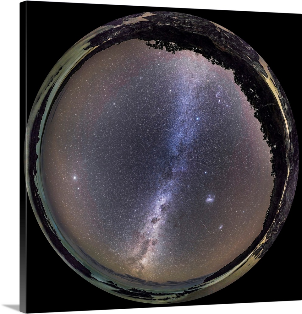 A 360 degree fish-eye panorama of the southern autumn sky, Australia.