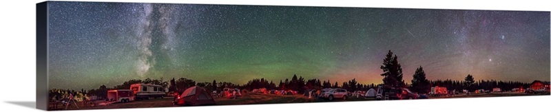 A 360 degree panorama with aurora and bands of airglow at a Summer Star ...