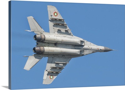 A Bulgarian Air Force MiG-29 in flight over Bulgaria