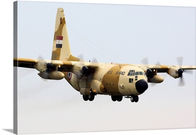 A C-130H Hercules Of Egyptian Air Force Prepares For Landing