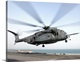 image thumbnail of A CH-53 Sea Stallion helicopter leaves the flight deck of USS Kearsarge.
