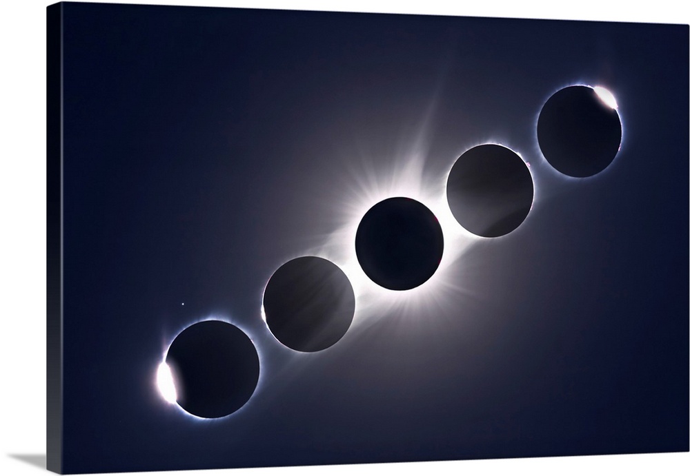 A composite of the August 21, 2017 total eclipse of the Sun.