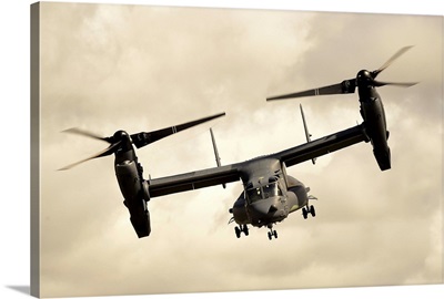 A CV-22B Osprey Performs An Aerial Display Of Its Capabilities