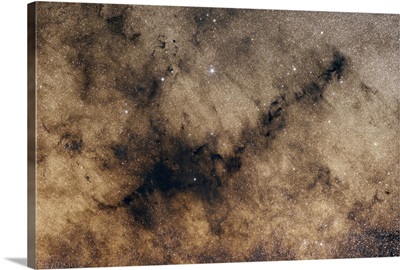 A dark nebula against the Milky Way
