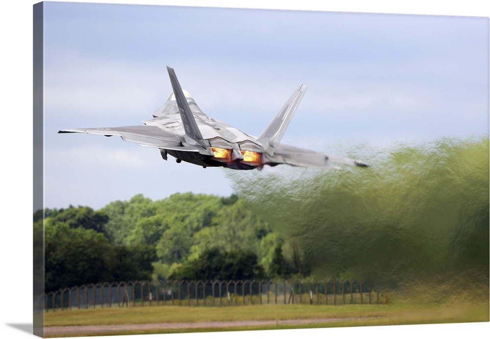A F-22 Raptor Of The United States Air Force Taking Off