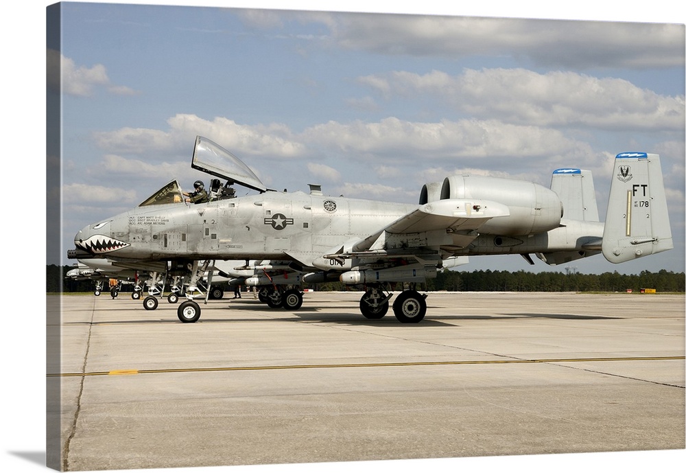 A flight of A-10C Warthogs prepare for departure at Moody Air Force Base, Georgia.