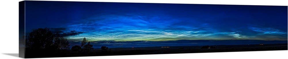 A grand display of noctilucent clouds on June 7-8, 2020 with the NLCs very bright to the northwest and north and early in ...