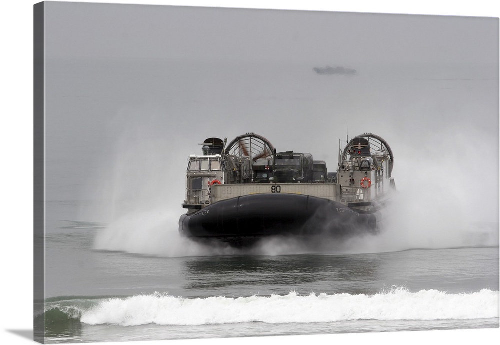 June 3, 2010 - A landing craft air cushion (LCAC) comes ashore at U.S. Marine Corps Base Camp Pendleton, California, durin...