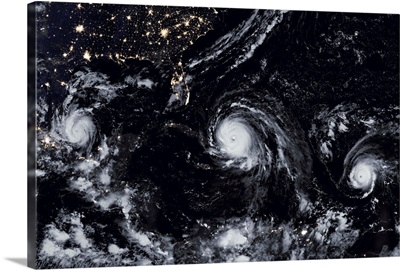 A menacing line of hurricanes Katia, Irma and Jose