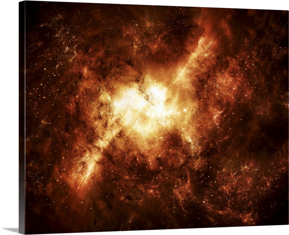 A nebula surrounded by stars.