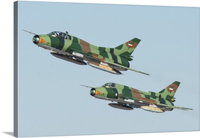 A Pair Of Islamic Revolutionary Guard Corps Sukhoi Su-22 Fighter Jets