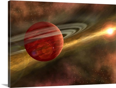 A possible newfound planet spins through a clearing
