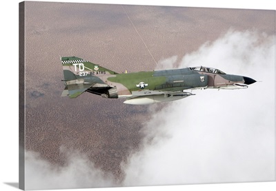 A QF-4E Phantom Flying Over The White Sands Missile Range In New Mexico