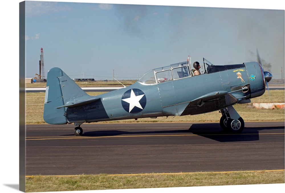 October 9, 2010 - A T-6 Harvard trainer aircraft at the Commemorative Air Force Airshow in Midland, Texas.