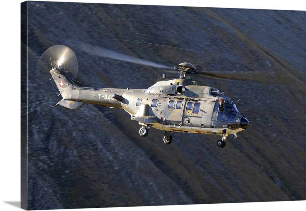 A TH89 Cougar Military Transport Helicopter Of The Swiss Air Force