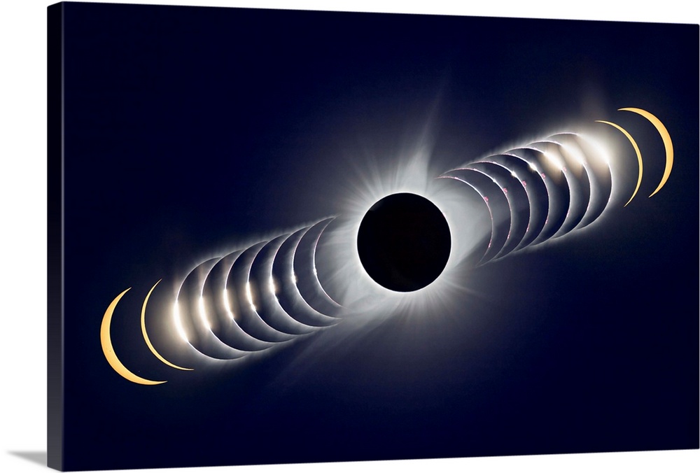 A time-sequence composite of the August 21, 2017 total solar eclipse.