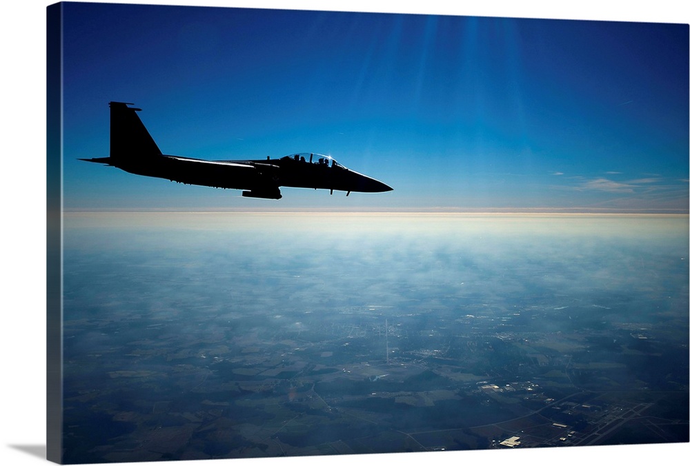 December 17, 2010 - A U.S. Air Force F-15E Strike Eagle aircraft flies over North Carolina during a training mission.