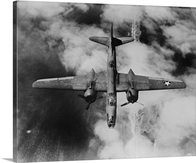 A U.S. Army Air Forces A-20 Havoc light bomber military aircraft, circa 1942-1943.