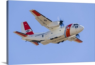 A U.S. Coast Guard C-27J Aircraft In Flight