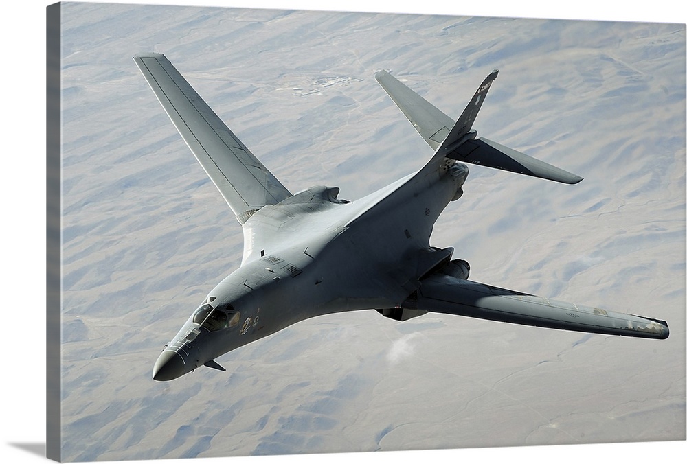 A US Air Force B1B Lancer on a combat patrol over Afghanistan