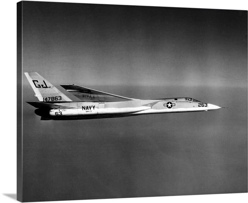 November 29, 1961 - An A3J Vigilante aircraft of Heavy Attack Squadron 3 (VAH-3) in flight over San Diego area.