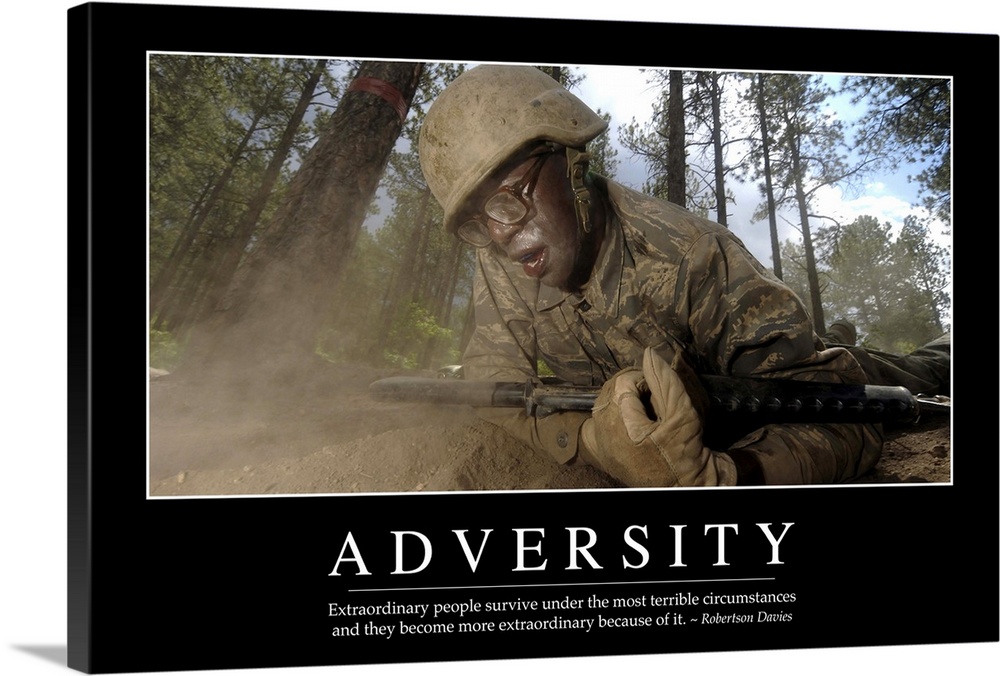 Adversity: Inspirational Quote and Motivational Poster