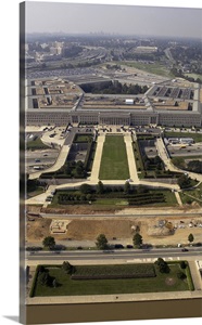 Aerial photograph of the Pentagon with the River Parade Field in Arlington Virginia Wall Art ...
