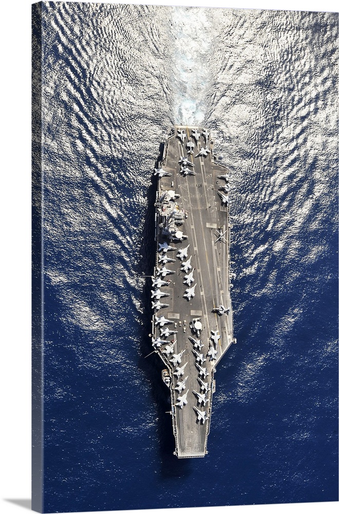 Aerial view of the aircraft carrier USS Harry S. Truman.