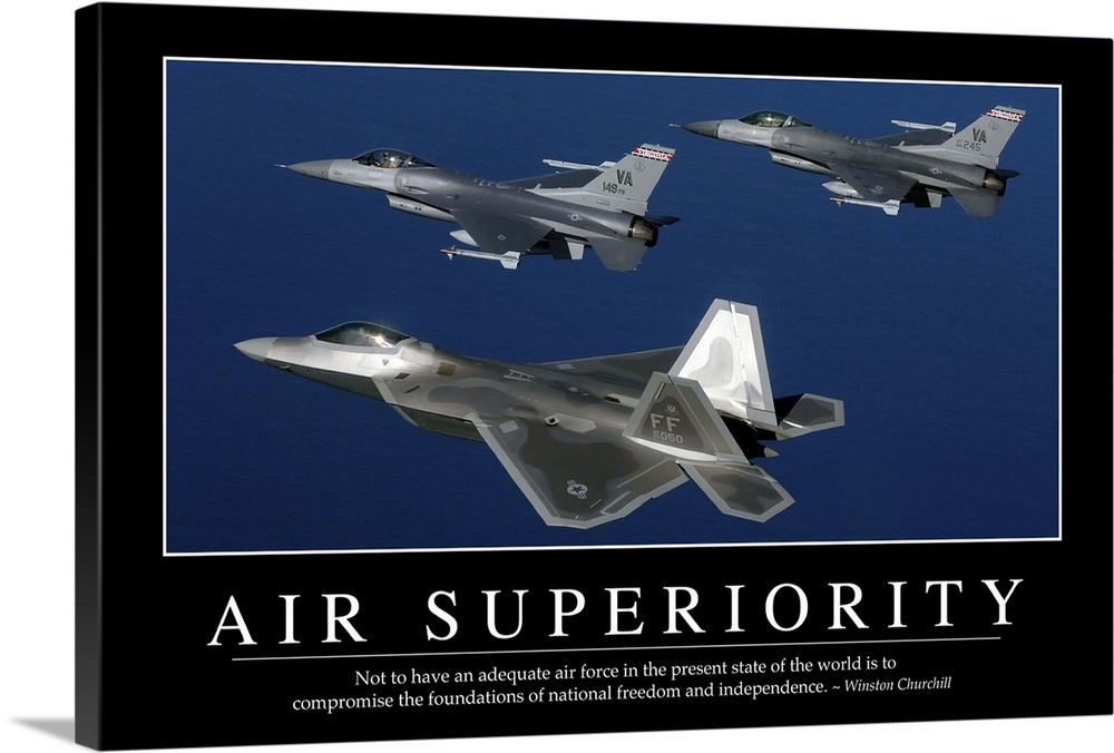 Air Superiority: Inspirational Quote and Motivational Poster